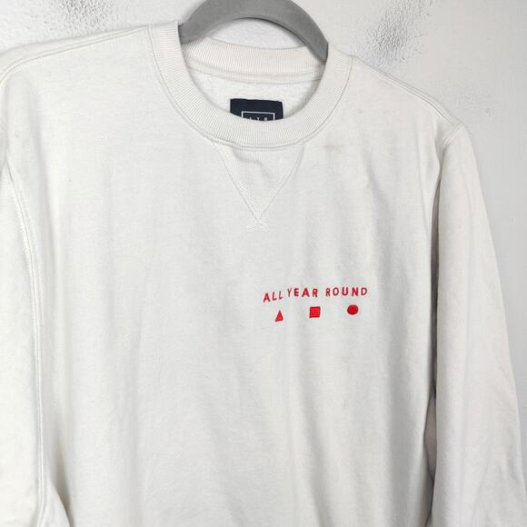 Ayr Sweatshirt Womens Small Off-White Fleece‎ Pullover All Year Round Preppy - Picture 2 of 9